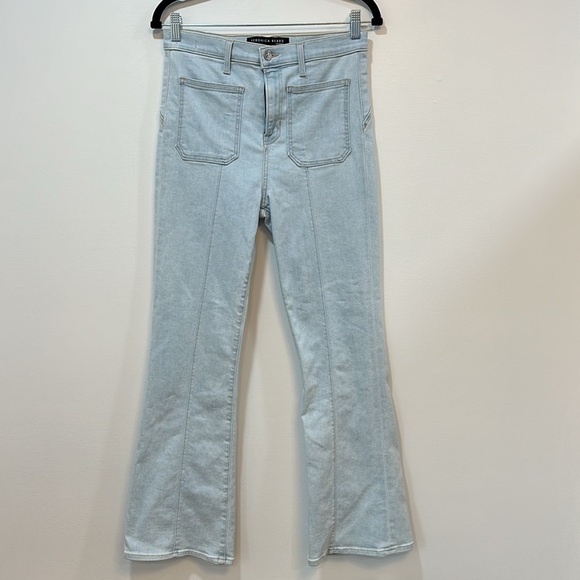 Veronica Beard Denim - Veronica‎ Beard Womens Carson Ankle Flare Jeans 28 Light Wash High Rise Pocket